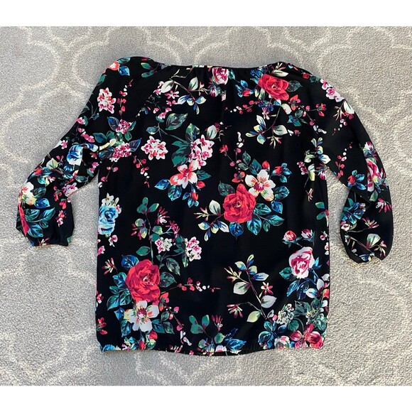 Express Women’s Cold Shoulder Floral Blouse Size Small - Picture 8 of 8